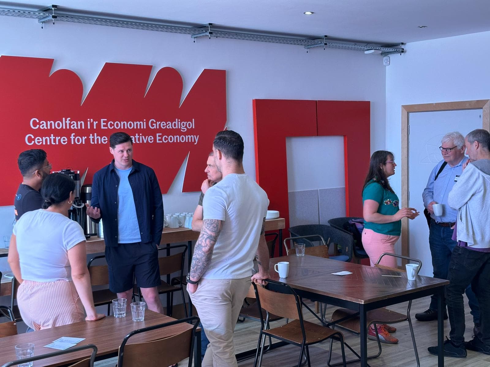 AI Wales members in discussion at Cardiff event